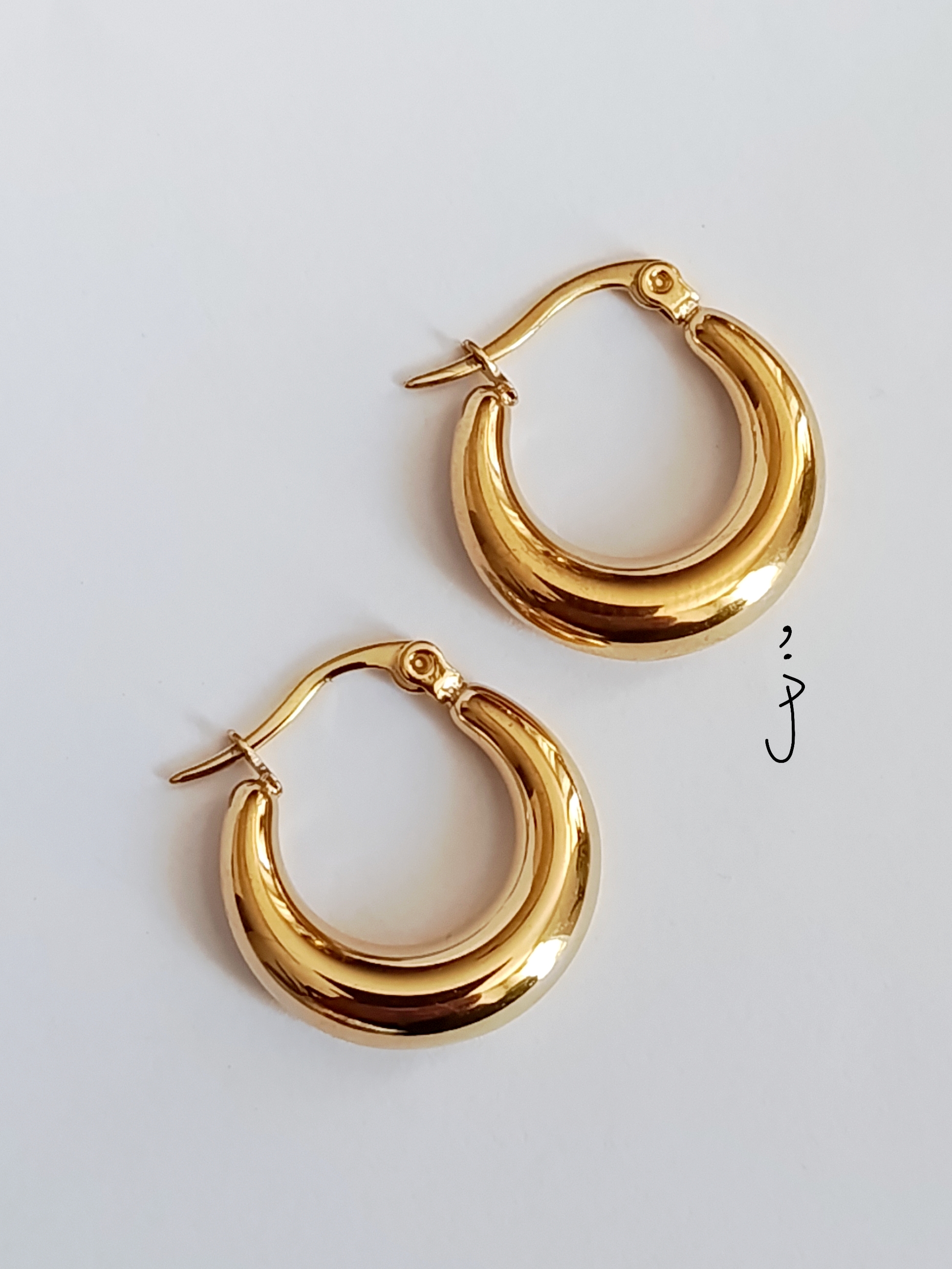 گوشواره حلقه ای وارداتی مدل وِرا آبکاری طلا
